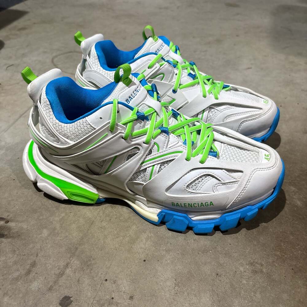 Balenciaga Track Sneakers White Blue Green